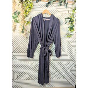 MATE THE LABEL Women's Purple Robe Lounge Belted TENCEL COTTON Size Large